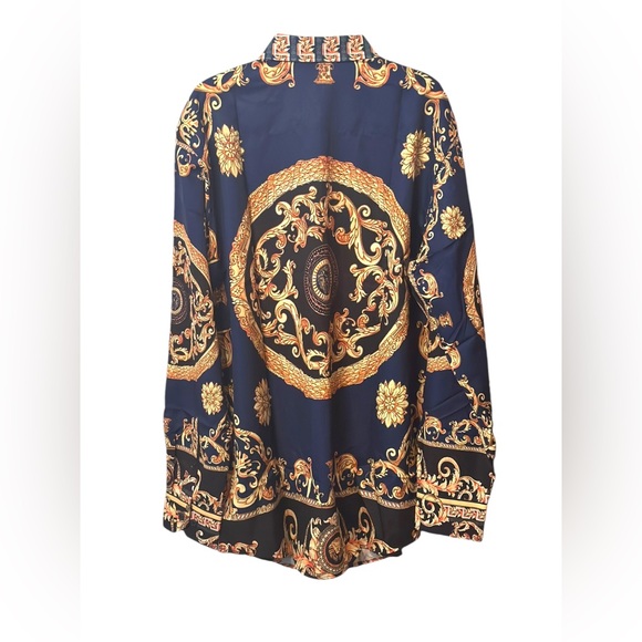 NWOT Luxe Inspired Baroque Scrollwork, Medallions, Regal Lion Motif Print Medium - Picture 5 of 9